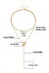 Polished Double Layer Geometric Pendant Chain Necklace