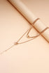Polished Double Layer Geometric Pendant Chain Necklace