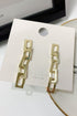 Polished High Shine Alloy Chain Link Dangle Earrings