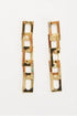 Polished High Shine Alloy Chain Link Dangle Earrings