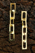Polished High Shine Alloy Chain Link Dangle Earrings