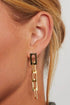Polished High Shine Alloy Chain Link Dangle Earrings