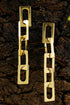 Polished High Shine Alloy Chain Link Dangle Earrings