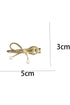 Polished Metal Bow Knot Pearl Accent Hair Clip