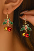 Polished Metal Jingle Bell Motif Dangle Earrings