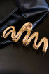 Polished Zinc Alloy Sculptural Wave Hair Clip