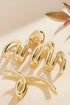 Polished Zinc Alloy Sculptural Wave Hair Clip