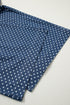 Polka Dot Button Pleated Detail Wide Leg Denim Jeans