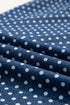 Polka Dot Button Pleated Detail Wide Leg Denim Jeans