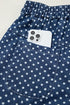 Polka Dot Button Pleated Detail Wide Leg Denim Jeans