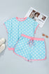 Polka Dot Contrast Trim Active Two Piece Short Set