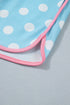 Polka Dot Contrast Trim Casual Short Set