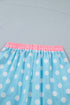 Polka Dot Contrast Trim Casual Short Set
