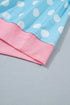 Polka Dot Contrast Trim Casual Short Set