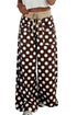Polka Dot Drawstring Pocketed Wide Leg Pants