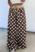 Polka Dot Drawstring Pocketed Wide Leg Pants