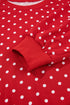 Polka Dot Drawstring Wide Leg Long Sleeve Pant Set