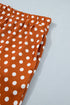Polka Dot Dropped Shoulder Tee Matching Loungewear Set
