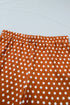 Polka Dot Dropped Shoulder Tee Matching Loungewear Set