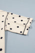 Polka Dot Exposed Seam Loose Tee Drawstring Short Set