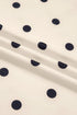 Polka Dot Exposed Seam Loose Tee Drawstring Short Set