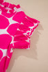 Polka Dot Frilled Collar Flutter Sleeve Blouse