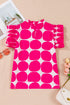Polka Dot Frilled Collar Flutter Sleeve Blouse