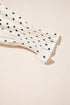 Polka Dot Frilled Stand Collar Lantern Sleeve Blouse