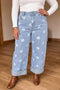 Polka Dot Full Length Regular Fit Jeans