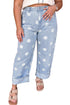 Polka Dot Full Length Regular Fit Jeans