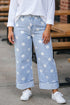Polka Dot Full Length Regular Fit Jeans