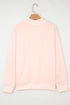 Polka Dot Game Day Slogan Baggy Mock Neck Sweatshirt
