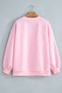 Polka Dot Letter Print Mock Neck Pullover Sweatshirt