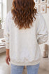 Polka Dot Lettering Graphic Open Front Sweatshirt