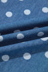 Polka Dot Long Sleeve Collar Shift Tunic Denim Jacket