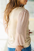 Polka Dot Long Sleeve Round Neck Top