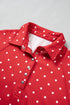 Polka Dot Metal Button Collar Pullover Sweatshirt