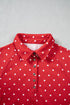 Polka Dot Metal Button Collar Pullover Sweatshirt