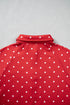 Polka Dot Metal Button Collar Pullover Sweatshirt