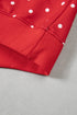 Polka Dot Metal Button Collar Pullover Sweatshirt