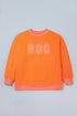 Polka Dot Patchwork Letter Applique Mock Neck Graphic Sweatshirt