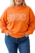 Polka Dot Patchwork Letter Applique Mock Neck Graphic Sweatshirt