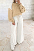 Polka Dot Patchwork Long Sleeve Pant Set