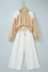 Polka Dot Patchwork Long Sleeve Pant Set