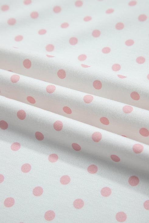 Polka Dot Patchwork Long Sleeve Pant Set