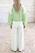 Polka Dot Patchwork Long Sleeve Two Piece Pant Set