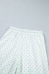 Polka Dot Patchwork Long Sleeve Two Piece Pant Set