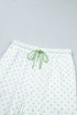 Polka Dot Patchwork Long Sleeve Two Piece Pant Set