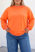 Polka Dot Patchwork Paneled Graphic Pullover Sweatshirt