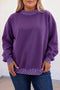 Polka Dot Patchwork Round Neck Retro Inspired Sweatshirt
